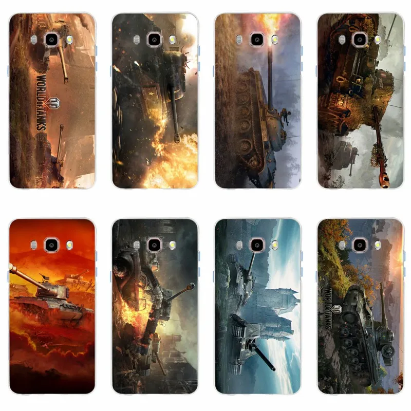 Чехол из ТПУ с дизайном world of tanks для Samsung Galaxy S6 S6edge S6Plus A7 S7edge S8 S9 J5 J7 2016|Бамперы| |