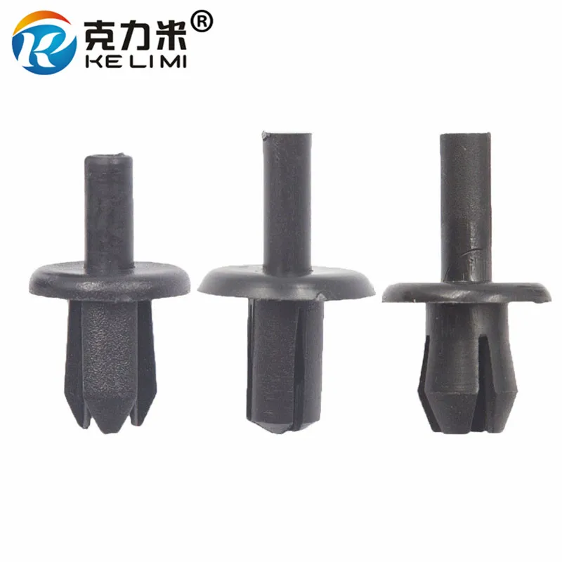 

30PCS 6.3mm-8mm Push in Fender Bumper Door Panel Expansion Plastic Rivet Fastener Fixed Clips