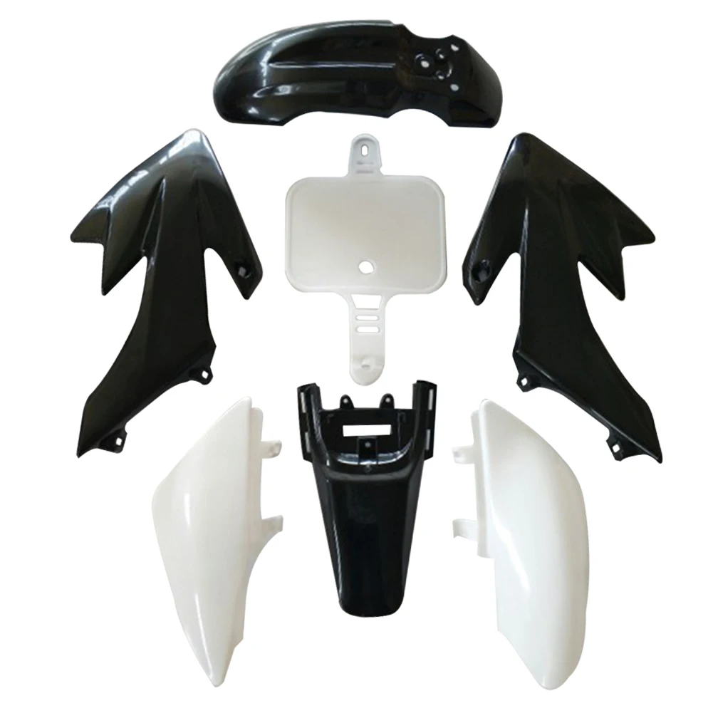 7 шт. Пластиковый обтекатель черного и белого цвета для мотоцикла Honda CRF XR 50