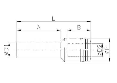 Быстрый соединитель PGJ6 4 уменьшенный прямой стык трубы 6 мм до пластиковое гнездо
