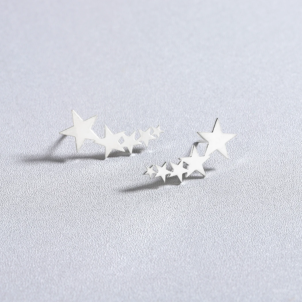 Новые женские модные серьги Kinitial со звездами из нержавеющей стали милые