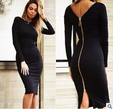 Женское платье с круглым вырезом демисезонное в европейском стиле 2017 | Женская