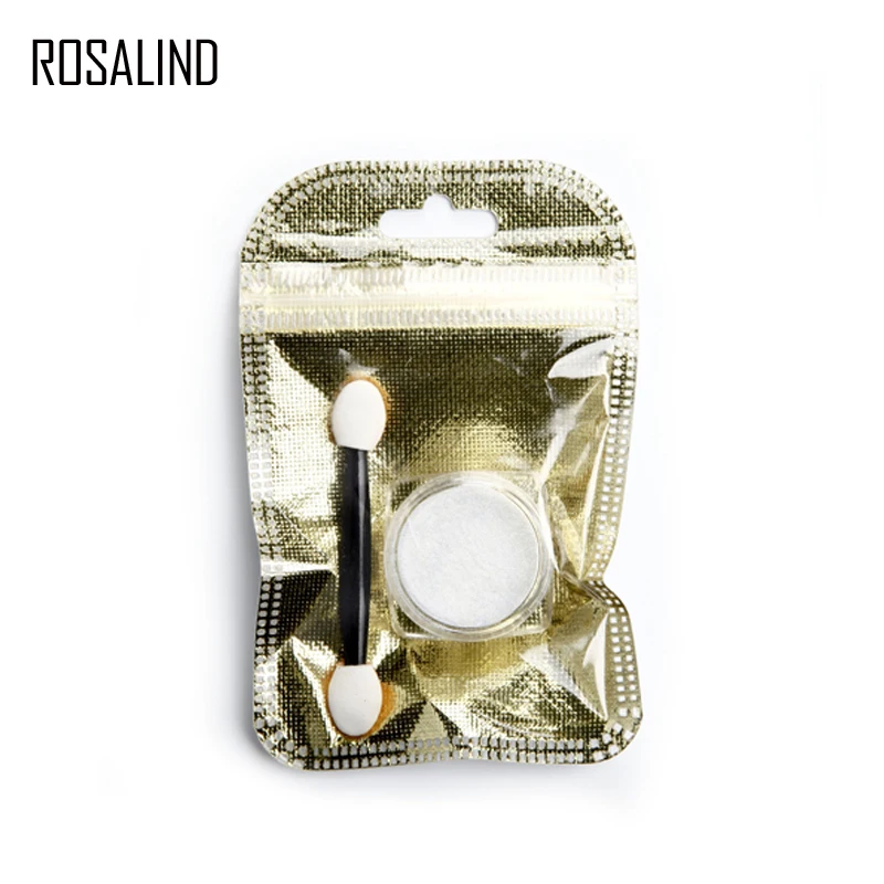 ROSALIND 5 цветов Блеск для ногтей алюминиевые хлопья Волшебное Зеркало Эффект порошки блестки Гель-лак для ногтей хромированные цветные украшения