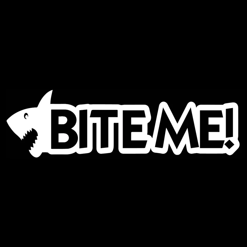 

17cm*5cm Bite Me Shark Fashion Car Sticker Vinyl Decor Decal S4-0624