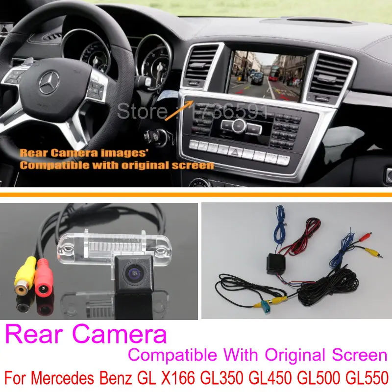Для Mercedes Benz GL X166 GL350 GL450 GL500 GL550 RCA и оригинальный экран совместимый/камера заднего