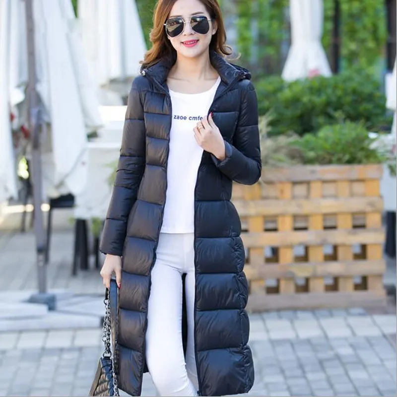 2016 Зимняя Куртка Пальто Женщин Воспитать в Себе Мораль С Длинными Рукавами