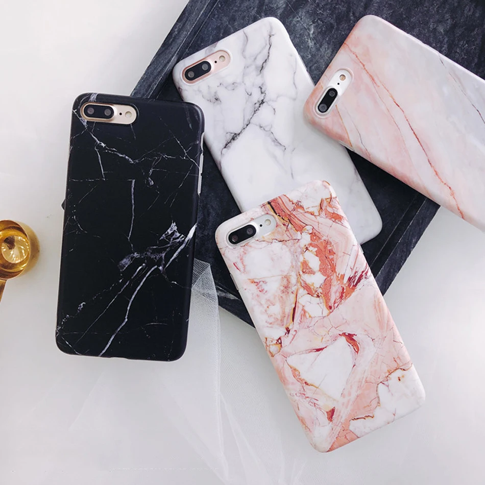 Чехол для телефона Moskado для iPhone 6 6s 7 8 Plus Роскошный Глянцевый гранитный камень мраморная текстура чехол для iPhone 11 Pro X XS Max XR оболочка