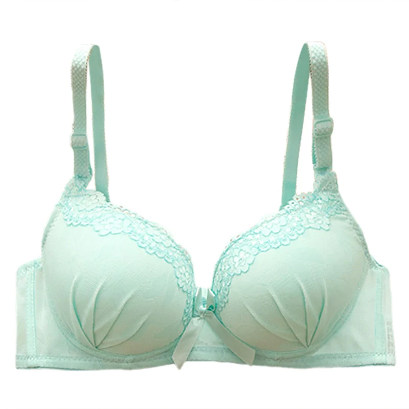 Женское однотонное кружевное пикантное нижнее белье без стальных колец