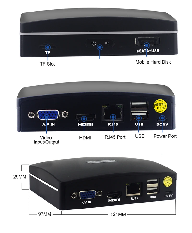 Аналоговая камера высокого разрешения коаксиальный HD 4-канальный DVR Мини AHD аналоговый IP TVI CVI Камера Регистраторы Поддержка eSATA/TF/USB сохранили резервный смешанные пять-в-одном автомобильный видеорегистратор
