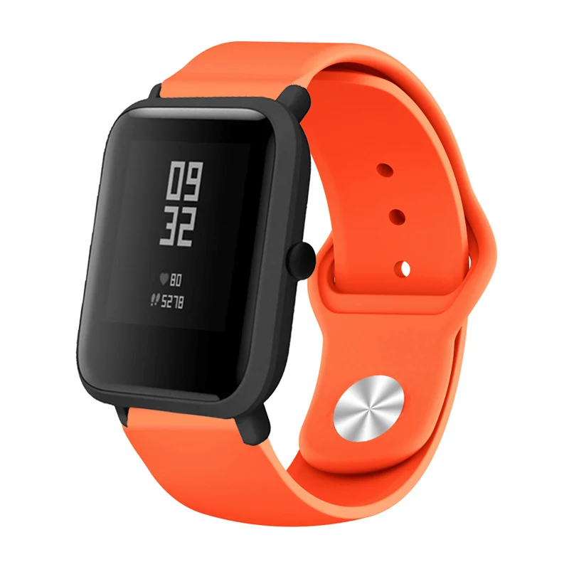 Laforuta 20 ММ Спортивный мягкий силиконовый ремешок для часов Xiaomi Amazfit ремешок Bip для Huami Amazfit Bip браслет быстросъемный браслет