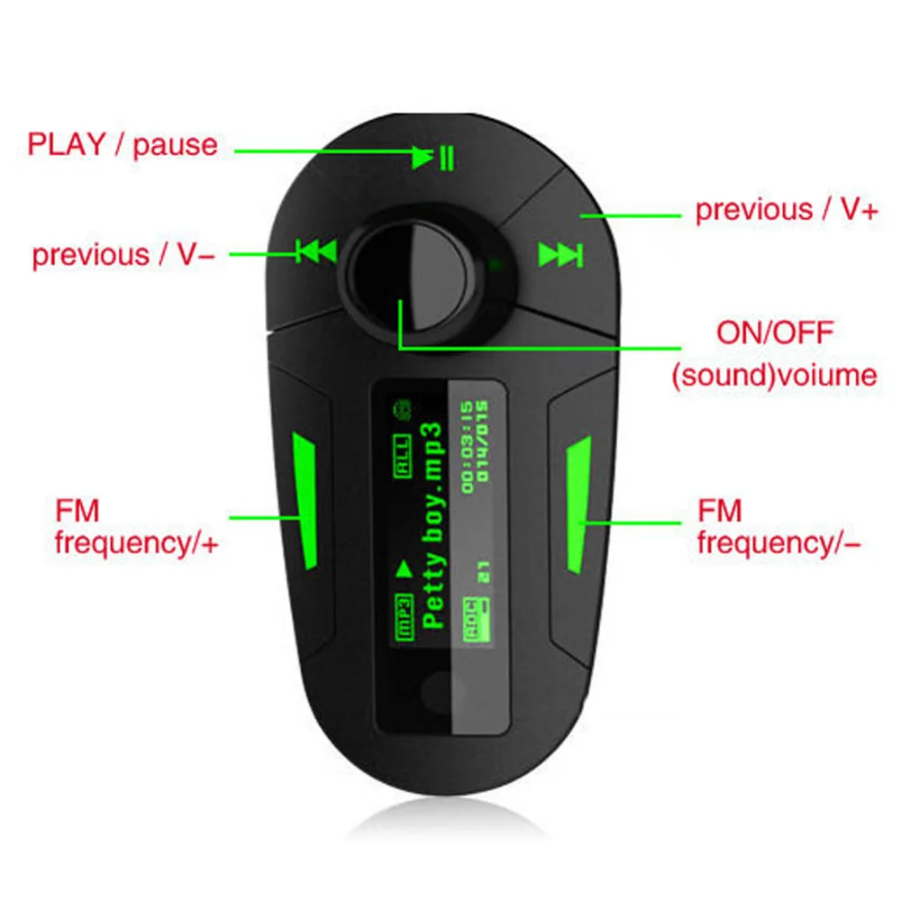 Автомобильный комплект mp3-плеер беспроводной FM-трансмиттер радиомодулятор USB SD