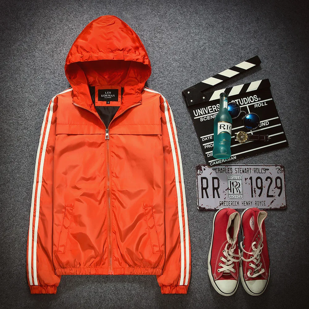 2018 куртка Для мужчин лето с капюшоном солнцезащитный крем куртки ветровка