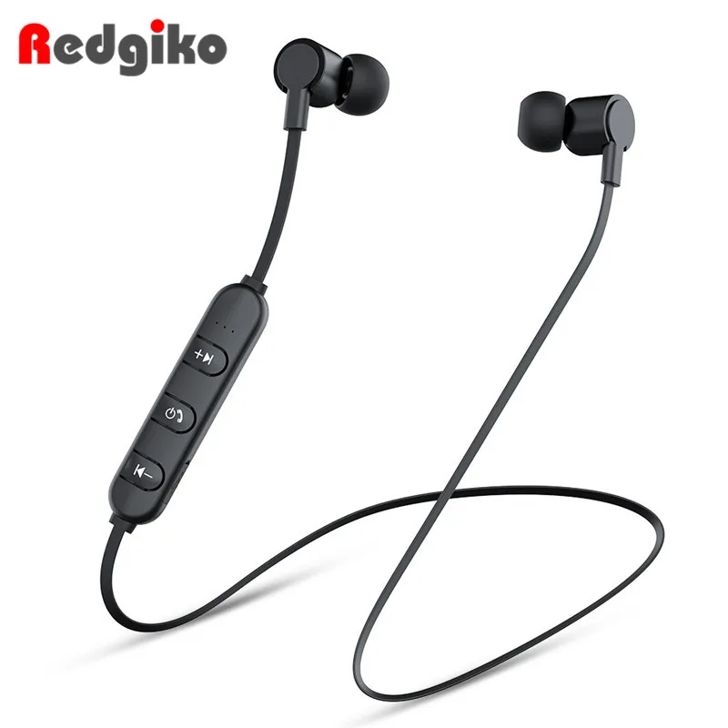 Беспроводные Bluetooth наушники для iPhone Xiaomi с шейным ремешком Спортивные музыкальные