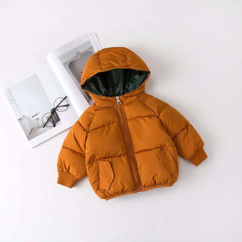 Куртка для мальчиков и девочек толстое Детское пальто с капюшоном на осень зиму
