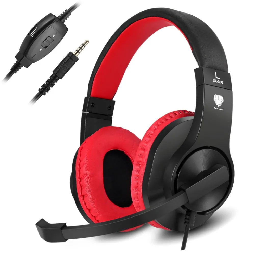 Butfulake SL 300 Проводная гарнитура 3 5 мм игровые стереонаушники для Xbox One PS4 ПК игровой