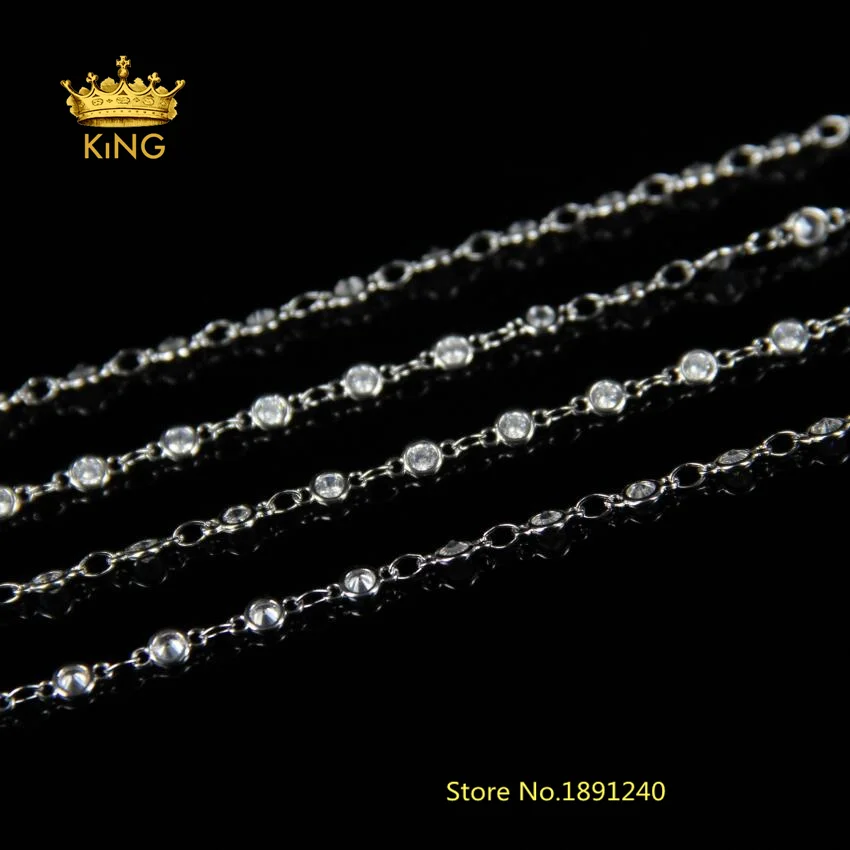 

Fashion Rosary Chain New 3mm Zircon Faceted Round Beads Silver Plating Multi Choice Chain Necklace HX088