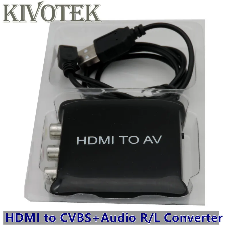 Преобразователь HDMI-AV RCA Composite CVBS для видеоадаптера с L/R аудиовыходом гнездовой