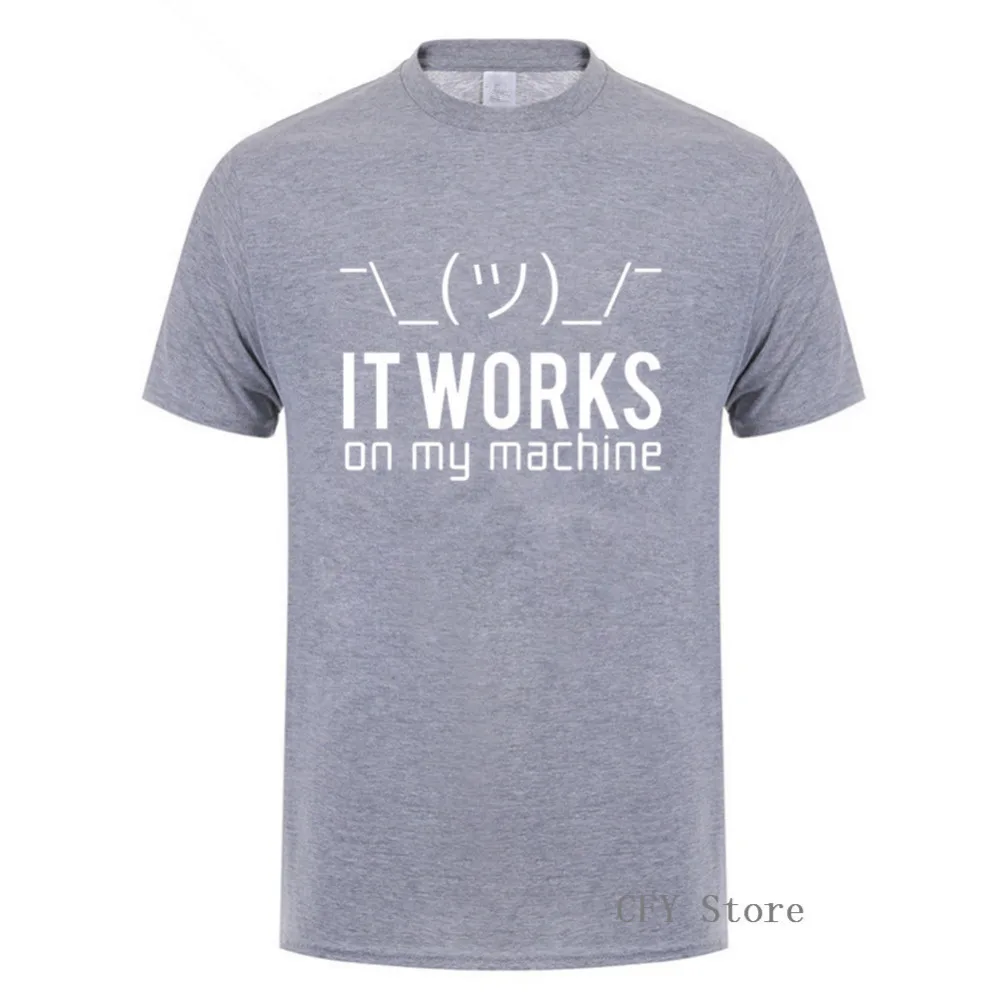 2019 стильная футболка It works на моей машинке разноцветная Мужская 100 хлопок | одежда