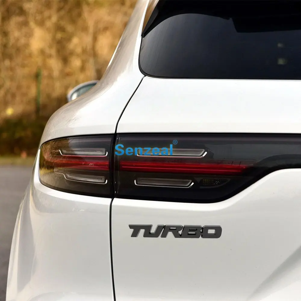 Senzeal универсальные автомобильные 3D наклейки металлические турбо буквы Алфавит