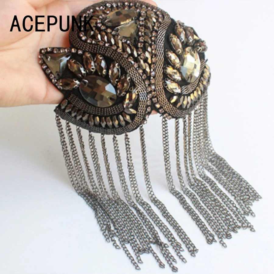 Korean Tassel Performance Epaulets Stage Dress Accessories Brooch Medal Clothes child woman Jewelry Shoulder Epaulette 2019 New | Украшения