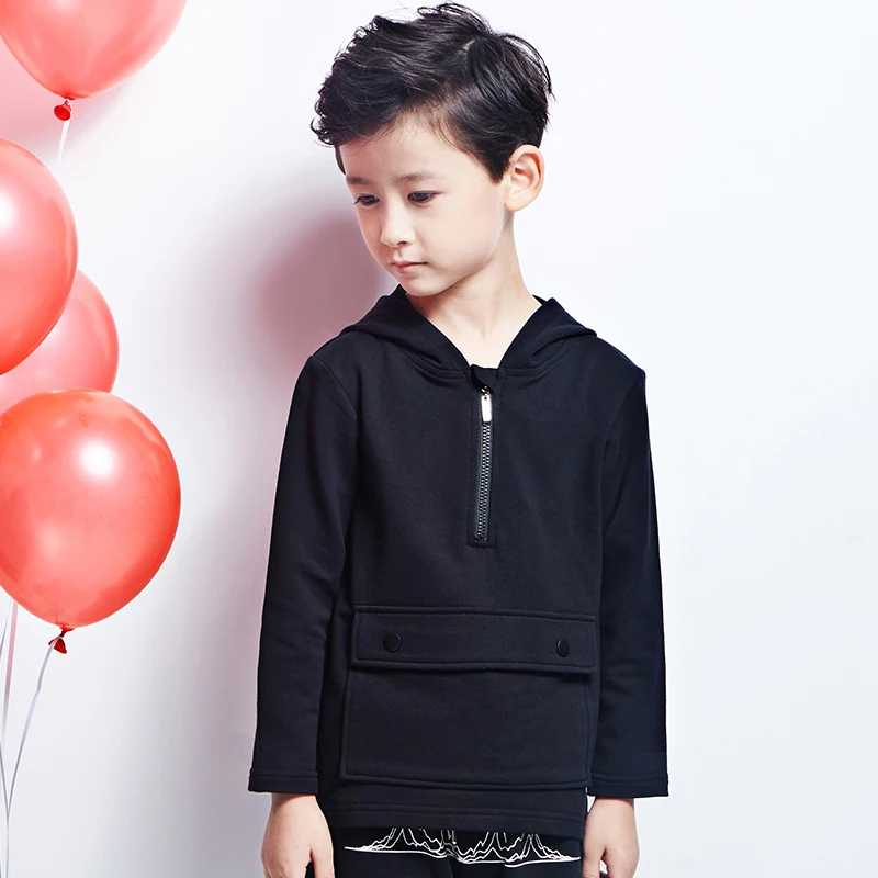 Pioneer Kids модный стиль осень весенняя детская одежда с длинным рукавом толстые футболки для мальчиков одноцветная с принтом футболка для мальчика детские топы 6T784