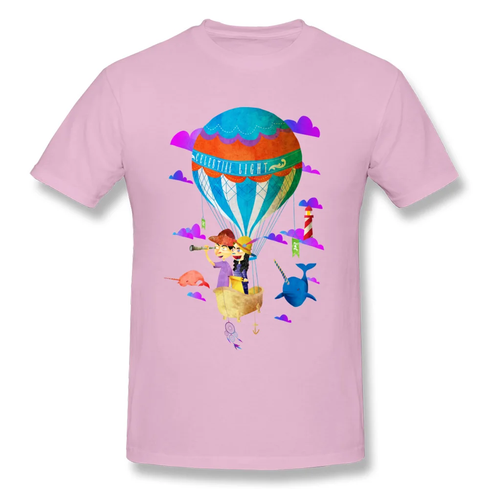 Летняя мужская футболка небесная Легкая Футболка Топ с принтом воздушного шара