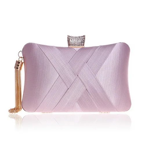 YM1185pink GLOIG, Женский вечерний клатч, кошелек, вечерние, на свадьбу, на ужин, маленький кошелек, с кисточками, модная женская сумка на плечо с цепочкой - Цвет: YM1185pink