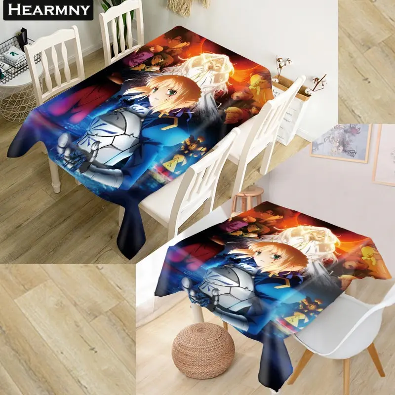 Fate Zero Saber скатерть из водонепроницаемой ткани Оксфорд квадратная/прямоугольная