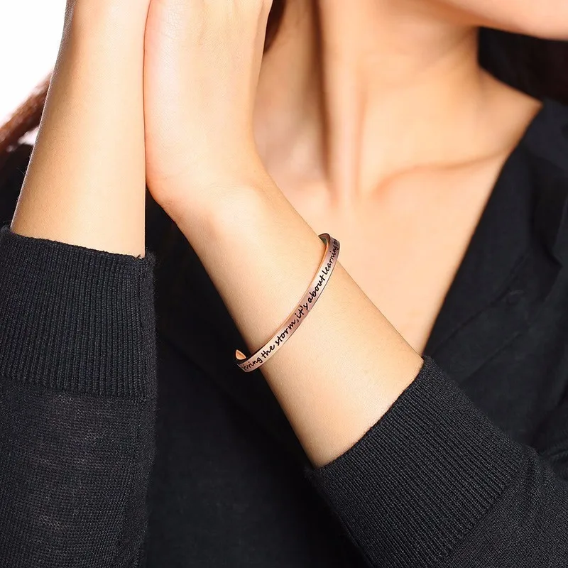 Vnox Words браслет для женщин и мужчин трендовые браслеты из нержавеющей стали BFF