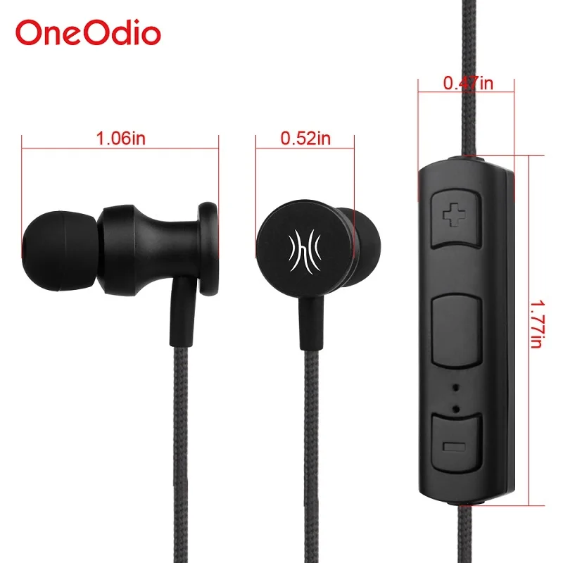 Oneodio IPX4 водонепроницаемые наушники с громкой связью, спортивные стерео наушники для бега, Bluetooth 4,1, гарнитура, беспроводные наушники с микрофоном