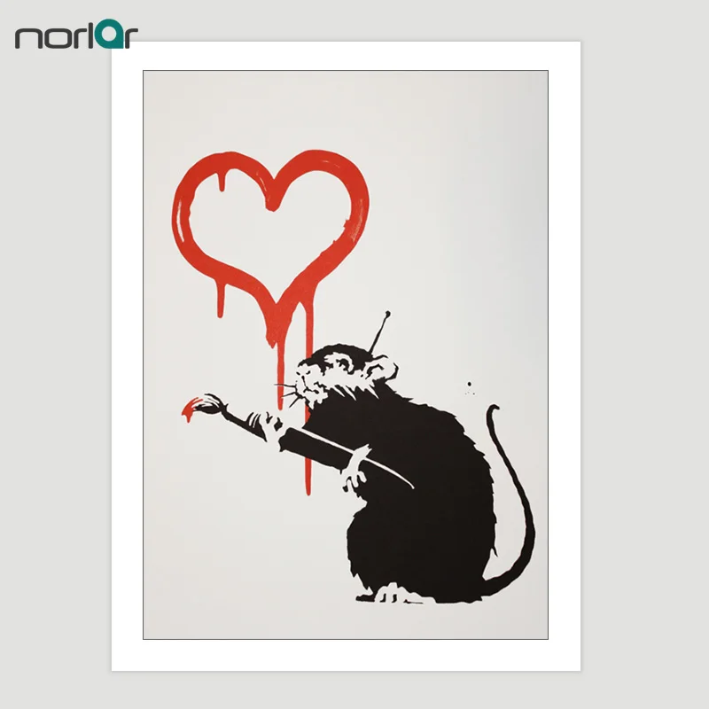 Популярные Bansky в стиле протестного уличного искусства граффити картина с