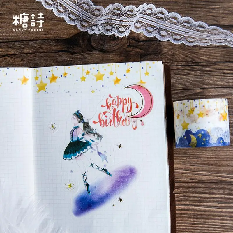 3 5 см * м kawaii Little starlight васи лента DIY декоративная Скрапбукинг планировщик