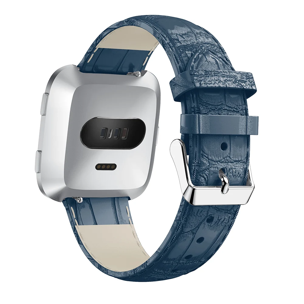 Кожаный ремешок ZENHEO для Fitbit Versa с узором «крокодиловая кожа», застежка из нержавеющей стали, пряжка, заменяющая Мужские t Ремень, мужские и женские часы