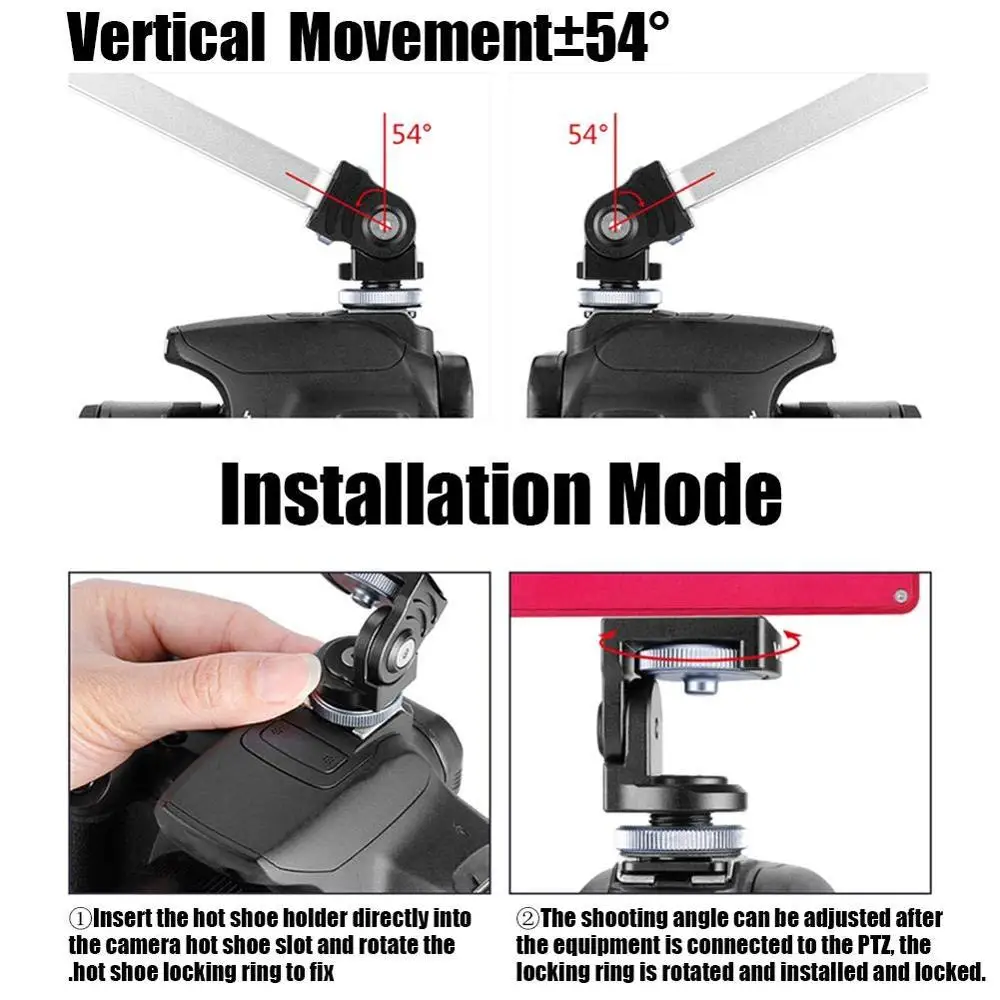 360 градусов Поворотный мини штатив шаровая Головка с замком и Горячий башмак