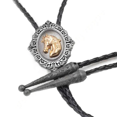 Lychee Ретро Винтаж Вестерн мужские ковбойские голова лошади Боло галстук Родео