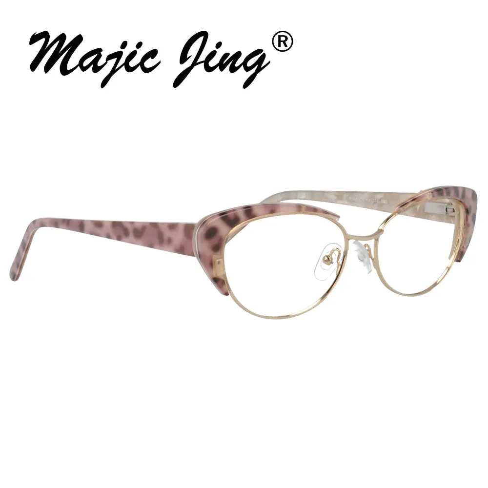 Оправа для очков кошачий глаз женщин модные очки из ацетата и металла оптические