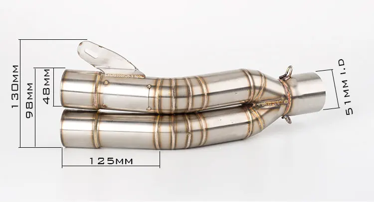 Детали мотоцикла RACELEO выхлопная труба глушитель двойной Выпускной для Kawasaki Z800 Z900