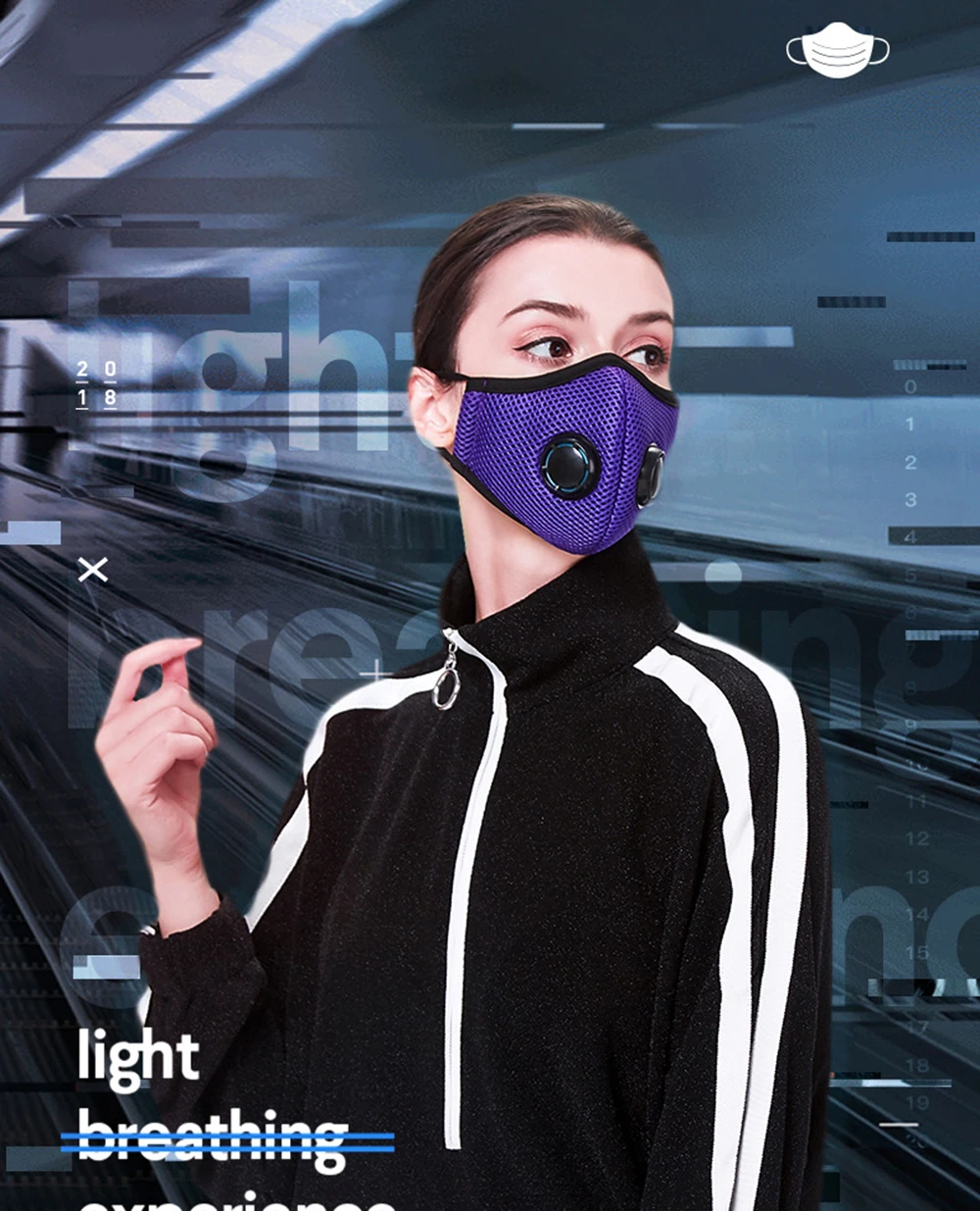 1 шт. унисекс PM2.5 Анти-пыль черная Маска дыхательный клапан анти загрязнения рот крышка маска Активированный уголь фильтр респиратор