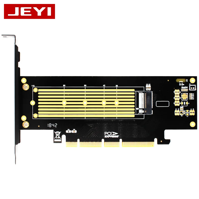 Фото JEYI SK18 M.2 PCIe SSD адаптер PECI Расширенная карта высокая скорость для 2230 22110 PCI Express x4 x8 x16