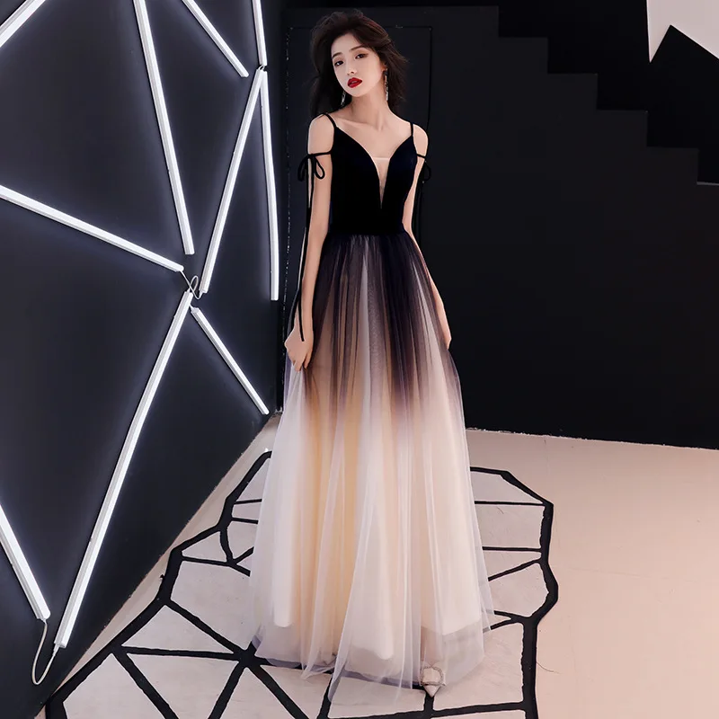 

Wedding Party Dress Luxury Women V-Neck Ball Gown Elegant Banquet Long Qipao Female Slim Prom Cheongsam Vestido XS-XXXL