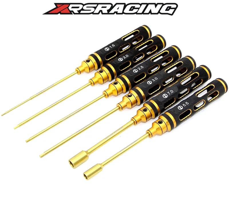 XRSRACING отвертка шестигранный торцевой ключ инструмент Черное золото твил украсть