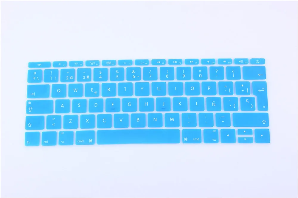 Испанский Клавиатуры Обложка Кожи Силикон для Нового Macbook 12 Дюйма A1534 с Retina Display