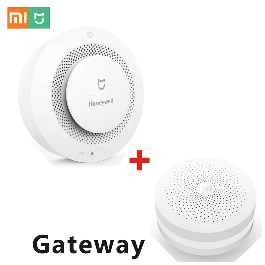 smoke add gateway Xiaomi MIJIA honey-well детектор газовой сигнализации Пожарная защита удаленное оповещение Умный домашний комплект Дымовое оповещение поддержка шлюз хаб H20 - Цвет: smoke add gateway
