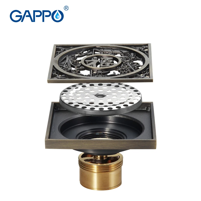GAPPO сливы квадратный линейный пол для ванной комнаты крышка душевой ванна