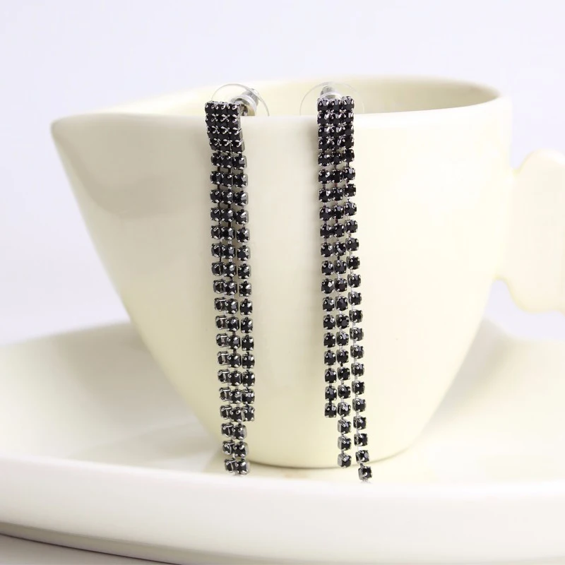 Новинка 2016 длинные серьги с кристаллами ювелирные изделия высокое качество