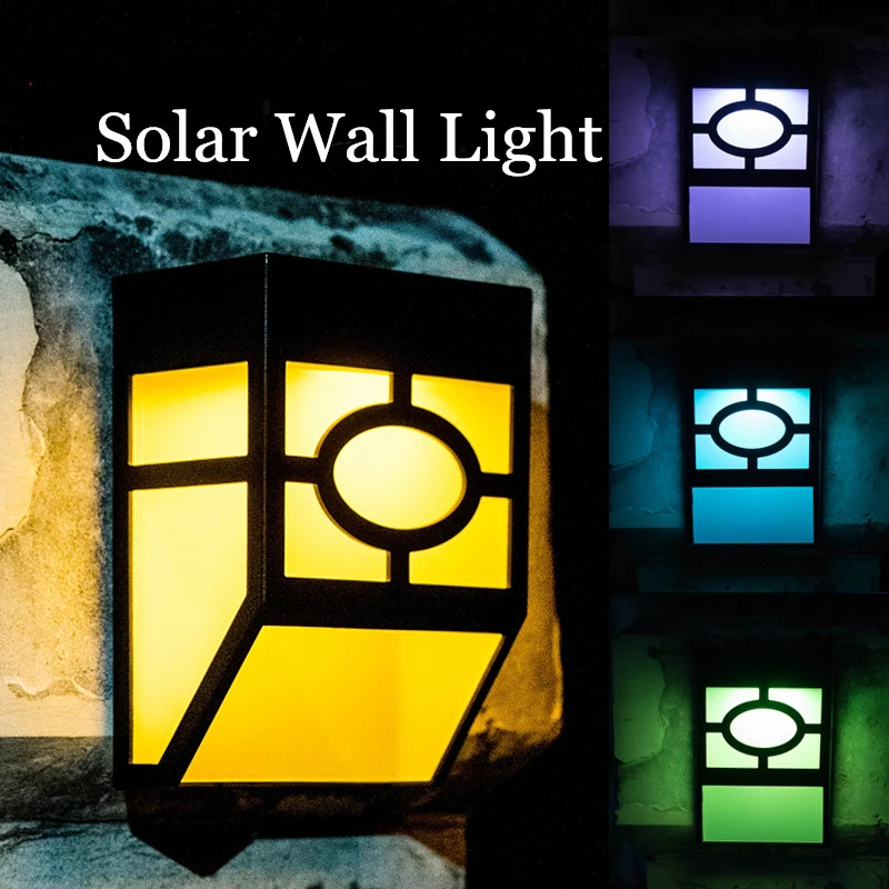 Солнечный забор 2 режима солнечные светодиодные наружные Настенные светильники