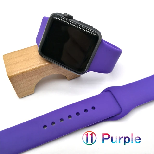 11-purple Ремешок для apple watch band apple watch 5 4 3 2 iwatch band 42 мм 38 мм correa 44 мм/40 мм pulseira браслет аксессуары для часов iwatch - Цвет ремешка: 11-purple