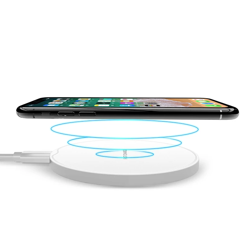 

2019 New 10W Fast Qi Wireless Charger Pad for iPhone X Samsung S10 S9 S8 all Qi-enabled mobile phones support QC 4.0 3.0