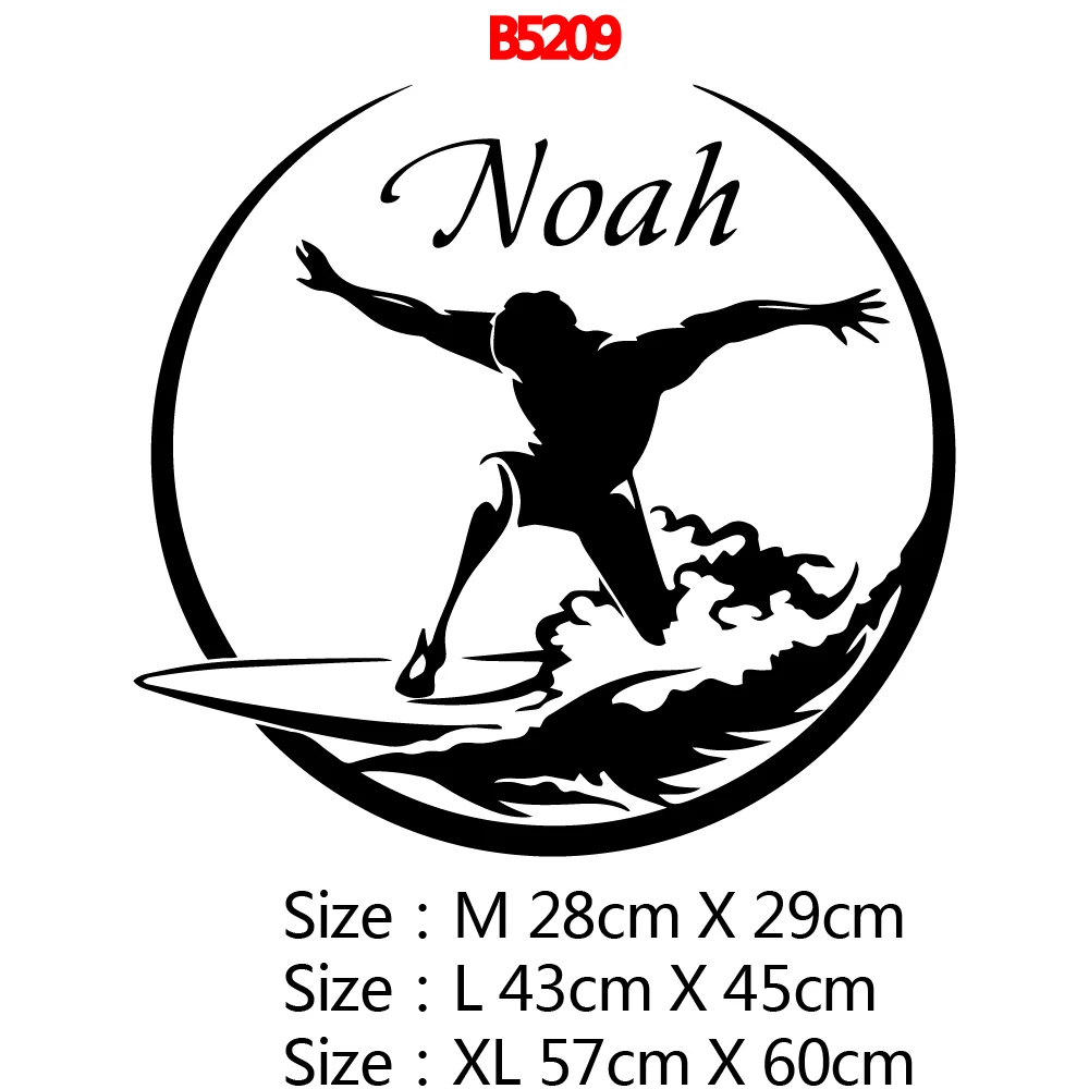 Классический виниловый настенный стикер для серфинга Декор фрески спальни