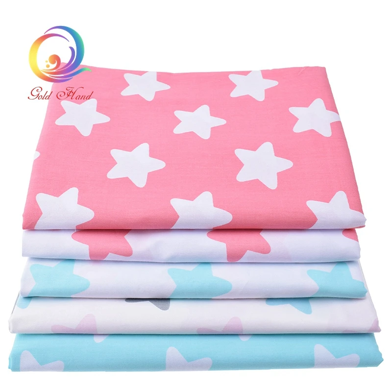 Haisen 10 шт./лот набивная саржевая хлопковая ткань для шитья куклы детское